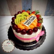 kue ulang tahun / tart brownies buah / fruite cake