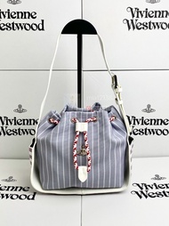 🪐Vivienne Westwood 西太后 小號芋泥紫抽繩水桶包 單肩包