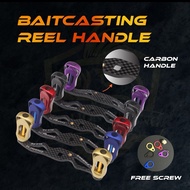 Mesin Pegang BC Reel Carbon Handle Baitcasting Handle BC Grip Carbon Fiber Fishing Reel Knob Handle【
