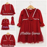 Baju Gamis Bayi Brukat 0-2 Tahun - Gamis Newborn - Gamis Bayi Brukat Tile Dot - Gamis Tipe Dot - Gam