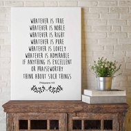 Bible Verse Print Christian Wall Decor Bible Quote Canvas Painting Poster Living Room / Bedroom Mode