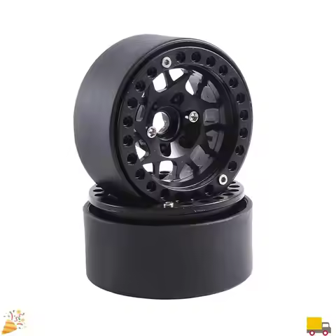 4PCS 1.9Inch Metal Beadlock Wheel Hub Rim For 1/10 RC Crawler Car TRX4 Axial SCX10 Redcat Gen8,Black