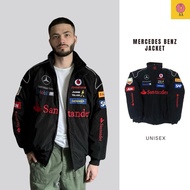 F1 Mercedes Benz Jacket Vtg.all Black ️