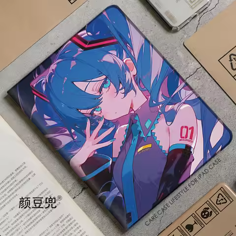 Anime MIKU Hatsune Case For Samsung Galaxy Tab A7 Lite 8.7 2021 Case S9 Plus Tri-fold stand Cover Ga