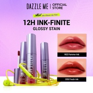 [Ready Stock] DAZZLE ME Ink-Gloss Lip Tint 12H Smudge-proof Water-Ink Formula Glass-like Lip Finish 