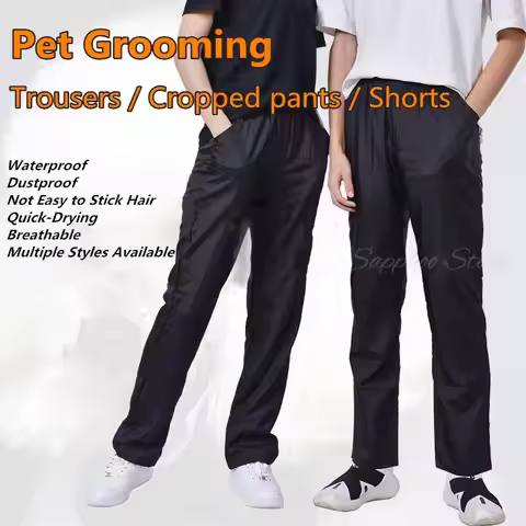 Anti-static Waterproof Pet Groomer Work Clothes Trousers Dog Cat Hairdressing Beauty Work Clothes Cr