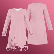 baju rаyа Baju Muslimah Tshirt Women Muslimah Jersey Sisters JERSEY NOUR EDITION Printing Butterfly 