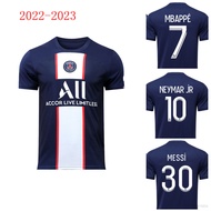 XY Qy 2022-2023 -Germain Home PSG เสื้อฟุตบอล Tshirt Messi Neymar Mbappe Ramos เสื้อฟุตบอล Unisex YX