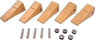 5PCS Bucket Teeth With Pins and Retainers 1U3202 Compatible With CAT Backhoe Loader J200