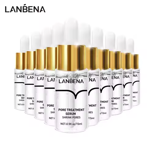 10PCS LANBENA Pore Treatment Serum Essence Shrink Pores Relieve Dryness Oil Control Repairing Smooth