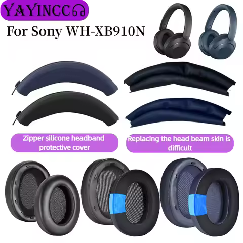 YAYINCC For SONY WH-XB910N wireless Headphones Replacement Ice gel ear pads earmuffs ear cushion hea