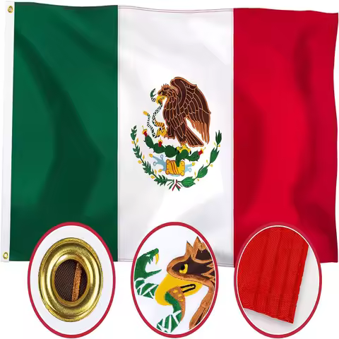 FLAGLINK 90x150 CM Heavy Duty 210D Nylon Mexican MX National Country Flags For Decoration