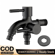 Kitchen Sink Tap 2 Way Faucet valve 304 Stainless Steel Double Tap Multifunctional Stainless Steel T