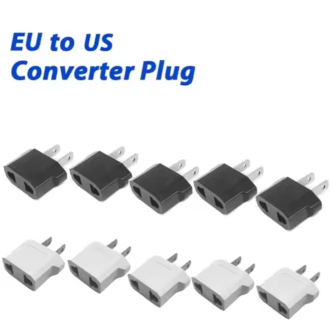 Universal Travel Plug Adapter US EU UK AU To EU US AU UK 4 0mm 4 8mm 6A 125A Electrical Plug Convert