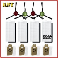 For ILIFE T10S Robot Vacuum Cleaner Replacement Spare Parts Accessories Side Brush Hepa Filter Dust 