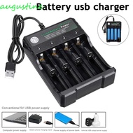 AUGUSTINE Battery Charger For Rechargeable Batteries Lithium Battery Intelligent Smart Charging 18650/18500/16340/14500/26650 For 18650 Charging