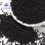 1pound 12/0 Round Glass Seed Beads Grade A Frosted Opaque Colours Black 1.8-2.0mm Hole: 0.8mm 28000p