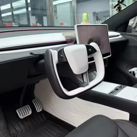 350mm Yoke Handle For Tesla Model Y Juniper 2025 Carbon Yoke Steering Wheel For Tesla Y Juniper Yoke