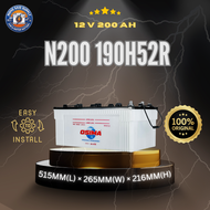 OSIMA N200 190H52R Wet Battery | Heavy Duty Conventional Battery for Truck Ship Ferry Cargo Boat