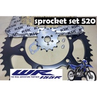 yamaha wr155r sprocket set 520 ksk 13 51t black or gold chain wr155 heavy duty set