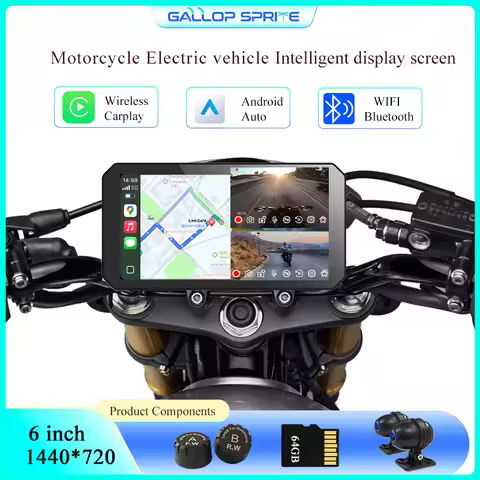 Gallop Sprite 6 inch CarPlay Motorcycle Navigation Display Screen Carplay Android Auto Monitor Moto