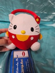 （C70）hello kitty 凱蒂貓 可愛 兒童提包 造型 紅色  可愛 圓滾滾 復古 早期 懷舊 童年 絨毛 娃娃 玩偶 布偶