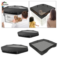 [chulisia] Dog Playpen Shade Cover, Puppy Playpen Canopy, Dogs Top Protection with Adjustable Mesh