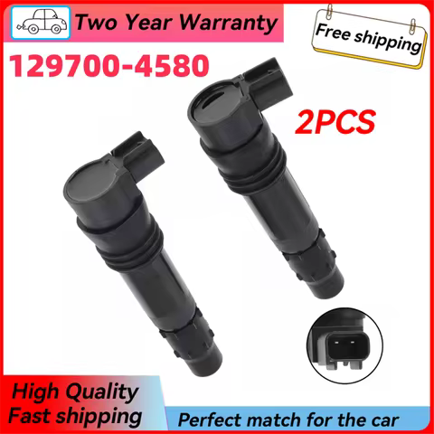 2PCS 129700-4580 New Ignition Coil for KAWASAKI ER6N EX650 Versys 650 KLE650A KLE650C ZR1000 Z10 Nin