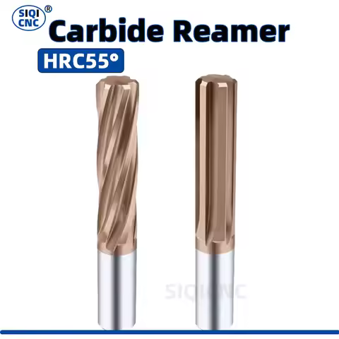 1mm to 20mm Carbide Machine Reamer Coated Straight Flute H7 Tolerance Chucking Hardened Steel Metal 