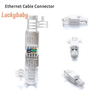 [LuckybabyS] No Crimp Ethernet Cable Tool-less Crystal Head Plug CAT6 RJ45 Connector new