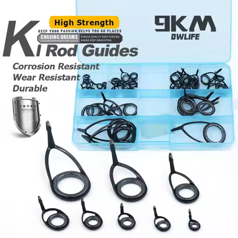 9KM KL Fishing Rod Guide 12-50pcs Single Leg Repair Kit Replacement Fishing Rod Stainless Steel Fram