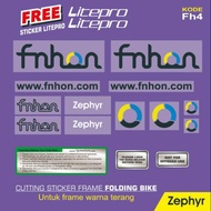 Fnhon Zephyr folding bike frame Cutting sticker,