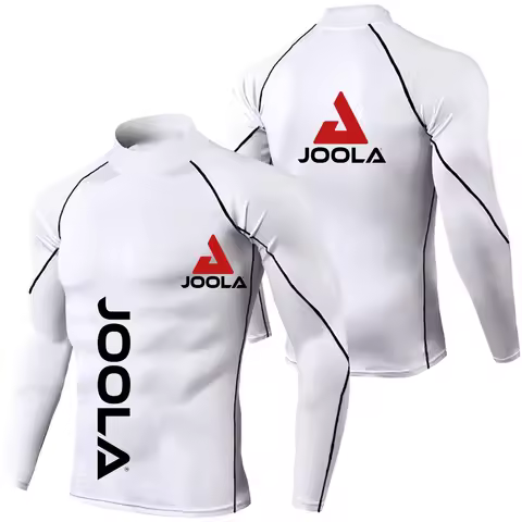JOOLA outdoor running base shirt, tight fitting sports training suit, men's high neck fitness suit, 
