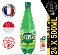 [CARTON] PERRIER LIME Sparkling Mineral Water 500ML X 24 (BOTTLES) - FREE DELIVERY within 3 working days!