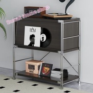 Black flip door magazine cabinet art Bauhaus living room shelf simple bookshelf Nordic floor display