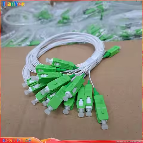 1X2 1X4 1X8 1X16 PLC SC/APC SM 0.9Mm G657A1 PVC 1M FTTH Fiber Optic Splitter