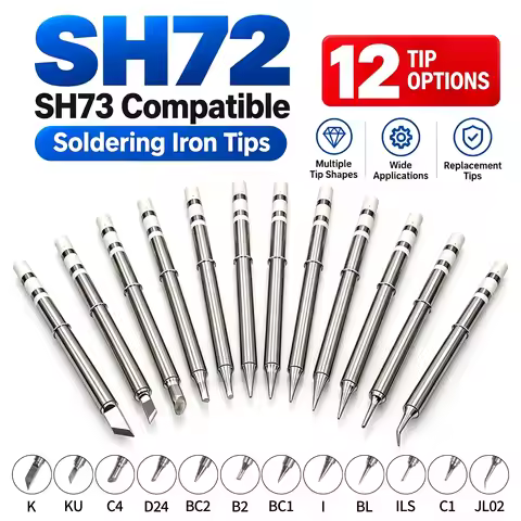 SH72 SH73 Soldering Iron Tips K B2 BC2 ILS I BL JL02 C4 BL C1 D24 KU Replacement Solder Tips Welding