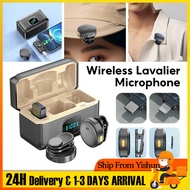 Clip-on Wireless Lavalier Microphone Noise Cancel Lapel Microphone for Smart Phone Android Type C iO