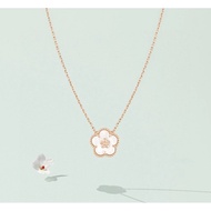 Van Cleef & Arpels Van Cleef/Rose Gold Mother-Of-Pearl Plum Necklace