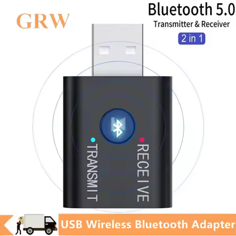 USB Bluetooth 5.0 Adapter 2 in 1 Bluetooth Transmitter Receiver Audio Bluetooth Dongle Wireless USB 