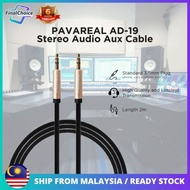 Pavareal AD-19 Male to Male Stereo AUX Audio Cable 3.5mm Plug 200cm High Quality Transmission Wide C