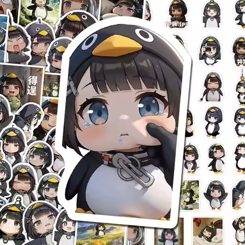 68 Game Arknights: Endfield Gugu GaGa Anime Stickers Cute Administrator Little Penguin Cartoon Decor