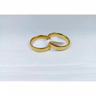 cincin titanium emas pria wanita - emas 10