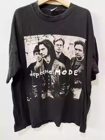 Vintage 1993 Depeche Mode Basic Style Black Unisex T-Shirt Unisex High Quality Cotton Summer harajuk