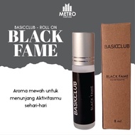 parfum geamoore basic club 8 ml bpom (roll on) grosir parfum basicclub - black fame