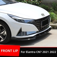 For Hyundai Elantra CN7 2021 2022 Car Front Bumper Splitter Lip Spoiler Diffuser Guard Body Kit Tuni