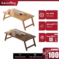 LACCOHUG Bamboo Foldable Desk Coffee Table Window Table Laptop Desk 60/70/80/100CM Meja Lipat 茶几/折叠桌