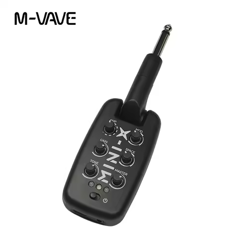 M-VAVE MINI-X Headphone Amplifier Guitar Bass Effects Portable Rechargeable Plug-In Amp Built-in 9 D