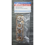 Tamiya 4WD Mini Racer GUP Low-Profile Tire & Wheel Set (Copper Plated)
