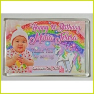 ┇ ➢ ﹍ ◵ Acrylic Ref Magnet Giveaways Souvenir Birthday Christening Baptism Debut